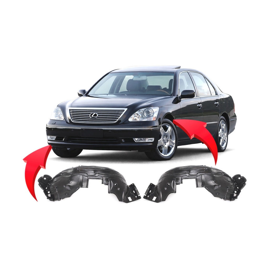 Set of 2 Front Fender Liners for Lexus LS430 2004-2006 LX1250114 LX1251114