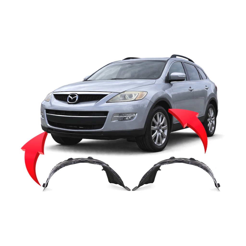 Set of 2 Front Fender Liners for Mazda CX-9 2007-2009 MA1248130 MA1249130