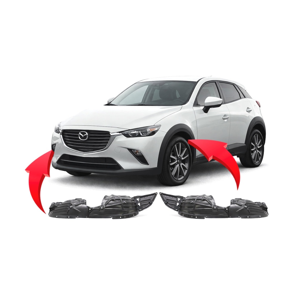 Set of 2 Front Fender Liners for Mazda CX-3 2016-2022 MA1248148 MA1249148