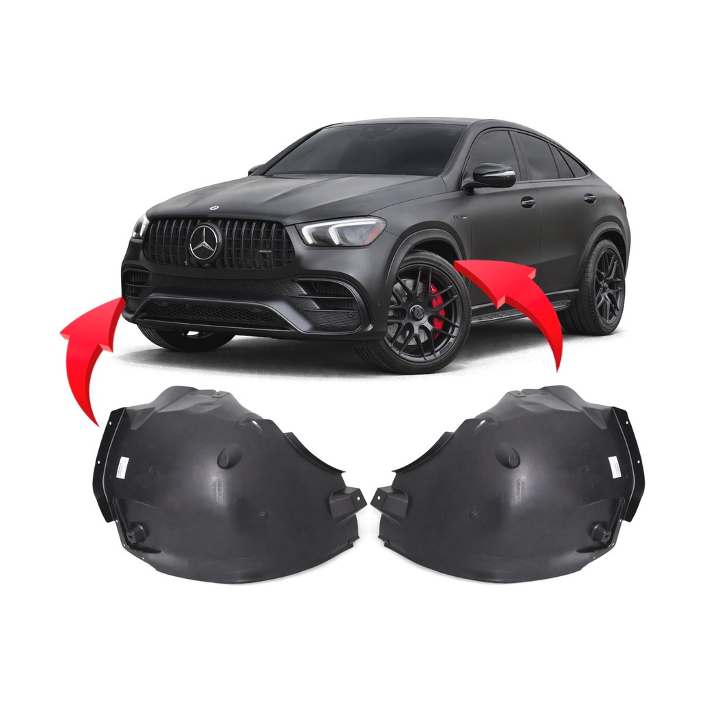 Set of 2 Front Fender Liners for Mercedes-Benz GLE53 AMG 2020-2023 MB1248196
