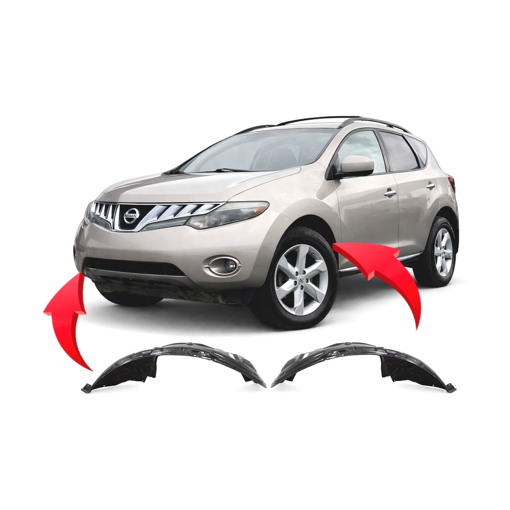Set of 2 Front Fender Liners for Nissan Murano 2009-2010 NI1248118 NI1249118