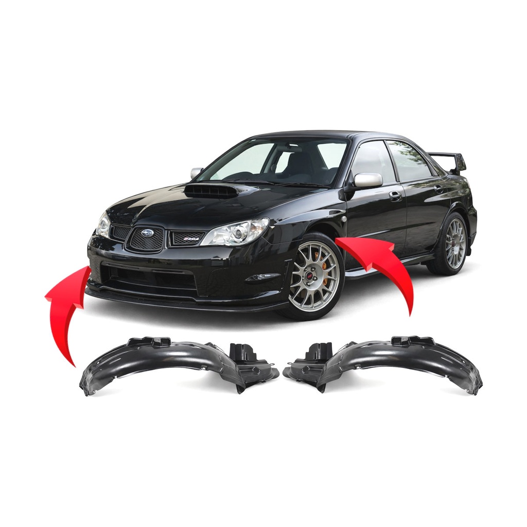 Set of 2 Front Fender Liners for Subaru Impreza 2006-2007 SU1248115 SU1249115