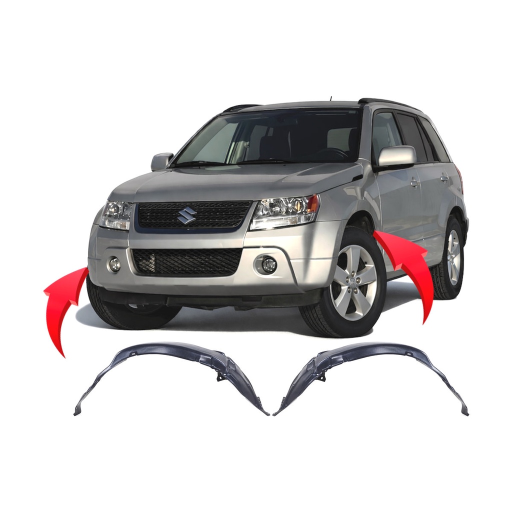 Set of 2 Front Fender Liners for Suzuki Grand Vitara 2006-2013 SZ1250102