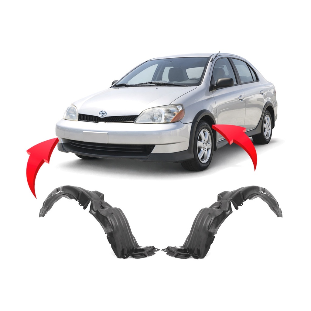 Set of 2 Front Fender Liners for Toyota Echo 2000-2005 TO1248115 TO1249115