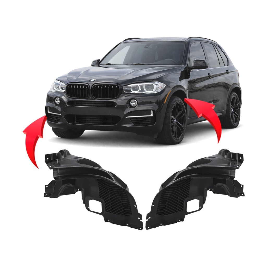 Set of 2 Front Fender Liners for BMW X5 2014-2018 BM1248149 BM1249149