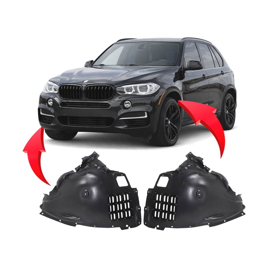 Set of 2 Front Fender Liners for BMW X5 2014-2018 BM1248152 BM1249152