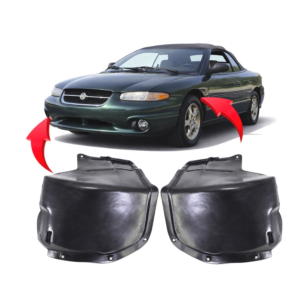 Set of 2 Front Fender Liners for Chrysler Sebring 1996-2000 CH1248122