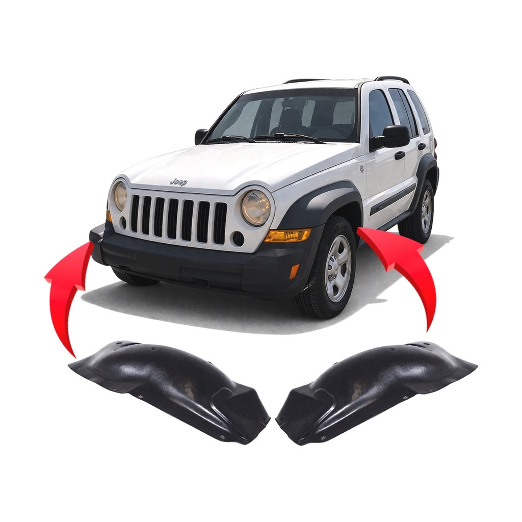 Set of 2 Front Fender Liners for Jeep Liberty 2005-2007 CH1248128 CH1249128