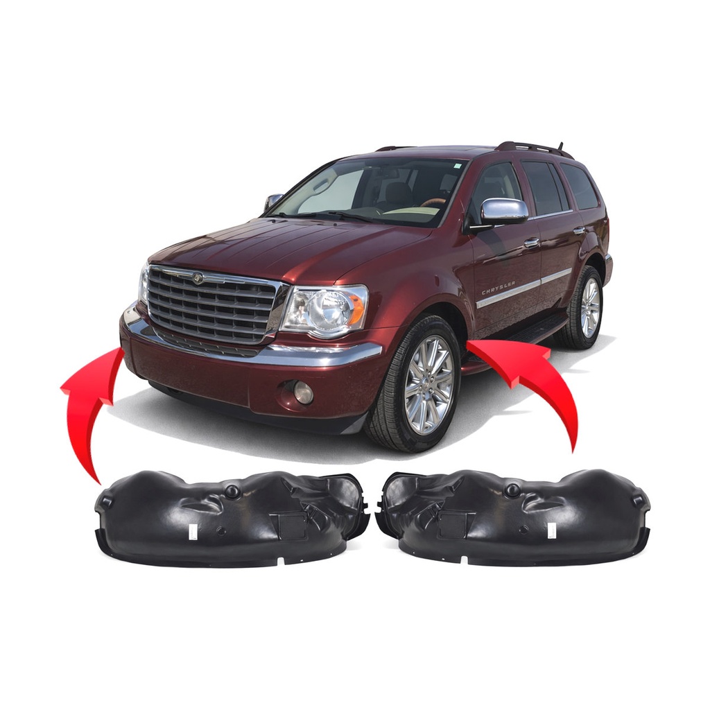 Set of 2 Front Fender Liners for Chrysler Aspen 2007-2009 CH1248135 CH1249135