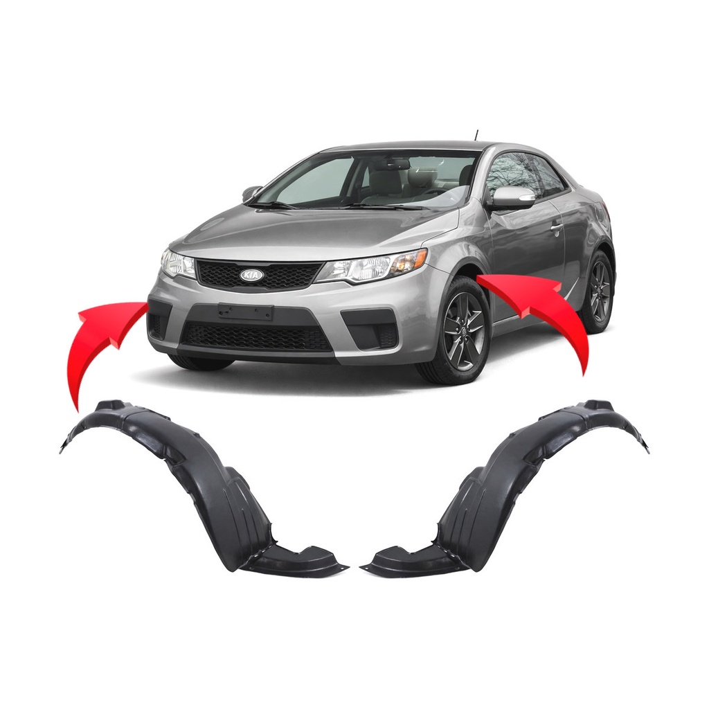 Set of 2 Front Fender Liners for Kia forte Koup 2010-2013 KI1248118 KI1249118