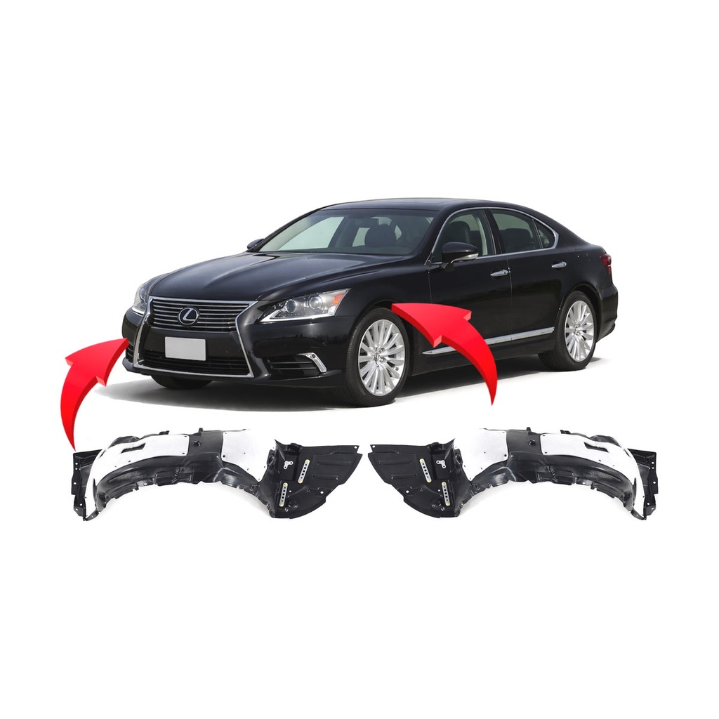 Set of 2 Front Fender Liners for Lexus LS460 2013-2017 LX1248131 LX1249131