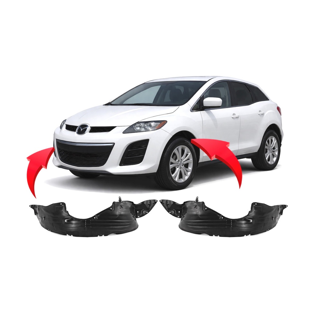 Set of 2 Front Fender Liners for Mazda CX-7 2010-2012 MA1248147 MA1249147