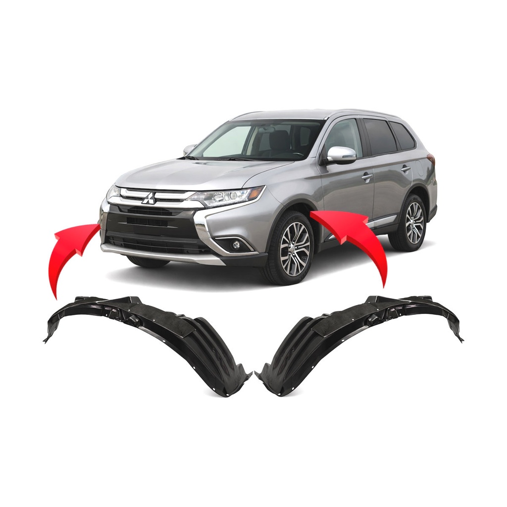 Set of 2 Front Fender Liners for Mitsubishi Outlander 2014-2020 MI1248133