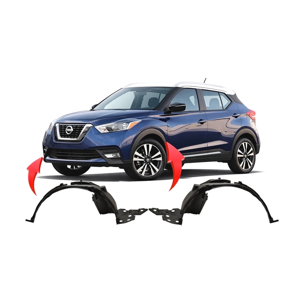 Set of 2 Front Fender Liners for Nissan Kicks 2018-2020 NI1248174 NI1249174