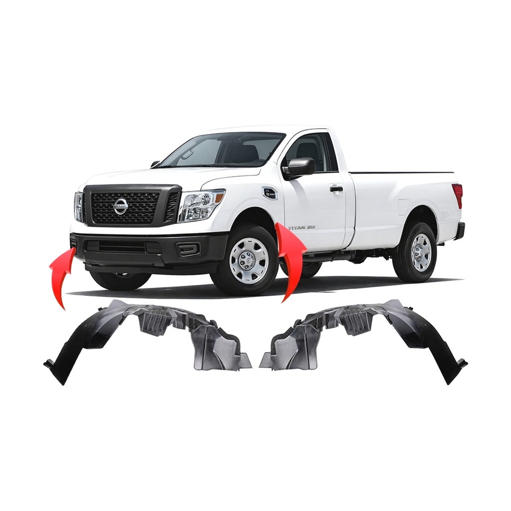 Set of 2 Front Fender Liners for Nissan TITAN 2017-2023 NI1248177 NI1249177
