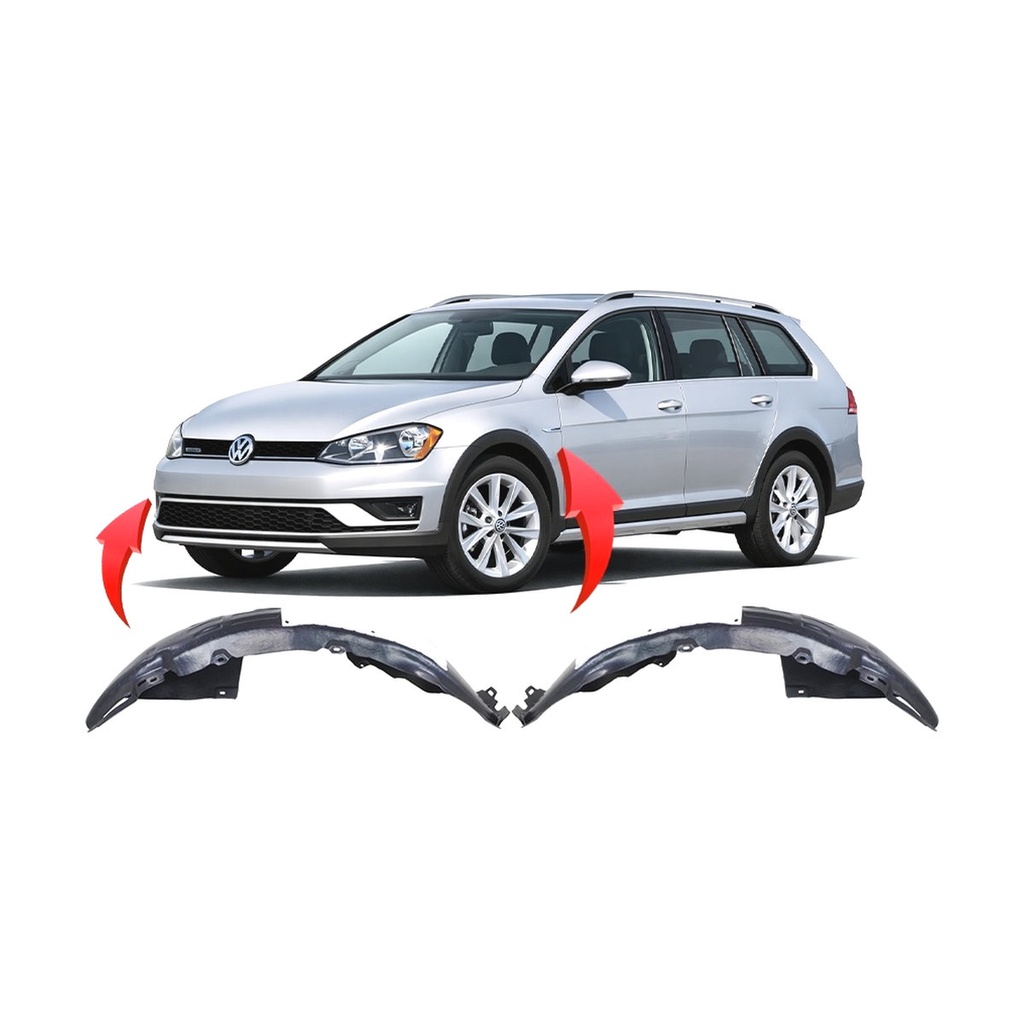 Set of 2 Front Fender Liners for Volkswagen GTI 2015-2020 VW1248146