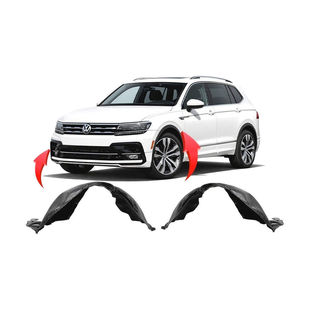 Set of 2 Front Fender Liners for Volkswagen Tiguan 2019-2024 VW1248147