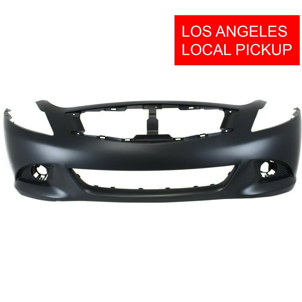 Front Bumper Cover For 2010-2013 Infiniti G37 Sedan Base/Journey w Fog holes