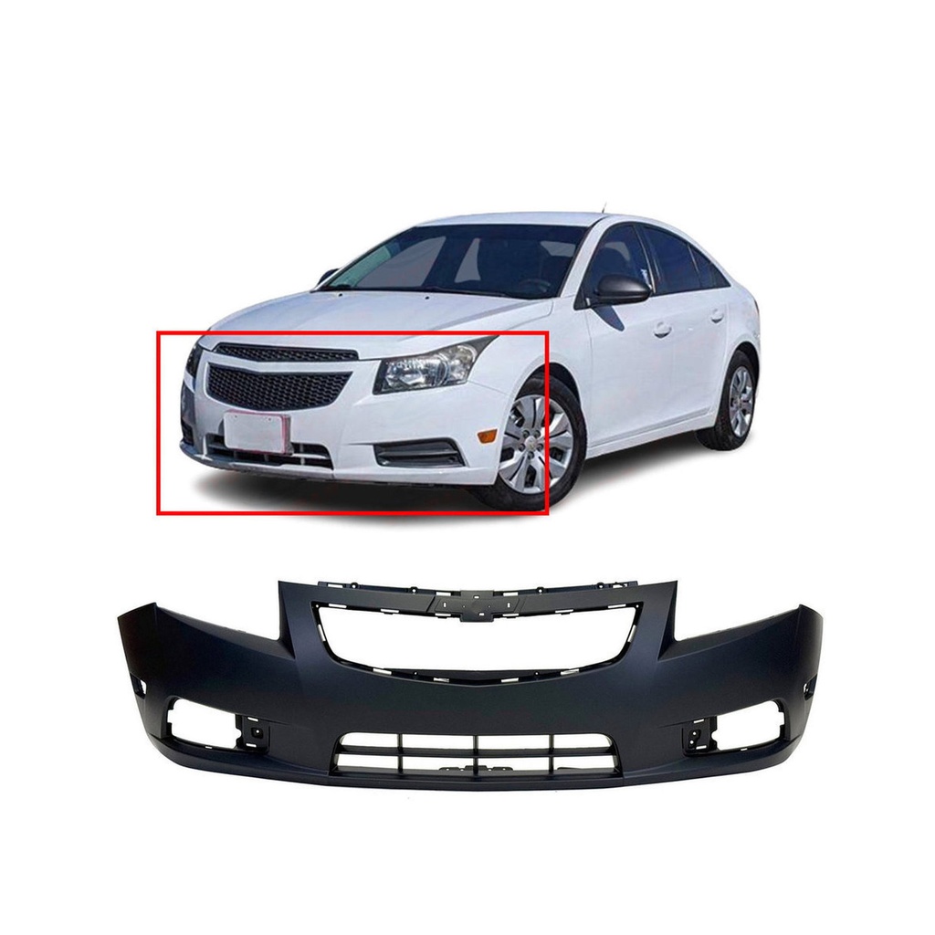 Primed Front Bumper Cover For 2011-2014 Chevy Chevrolet Cruze Base  LS LT LTZ
