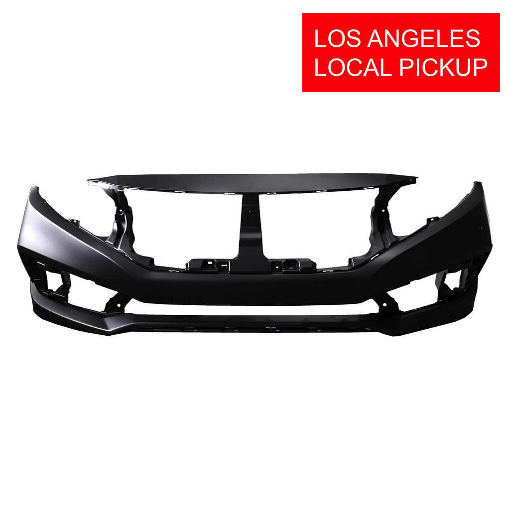 Primed Front Bumper Cover for 2019 2020 Honda Civic Sedan EX LX Sport Touring
