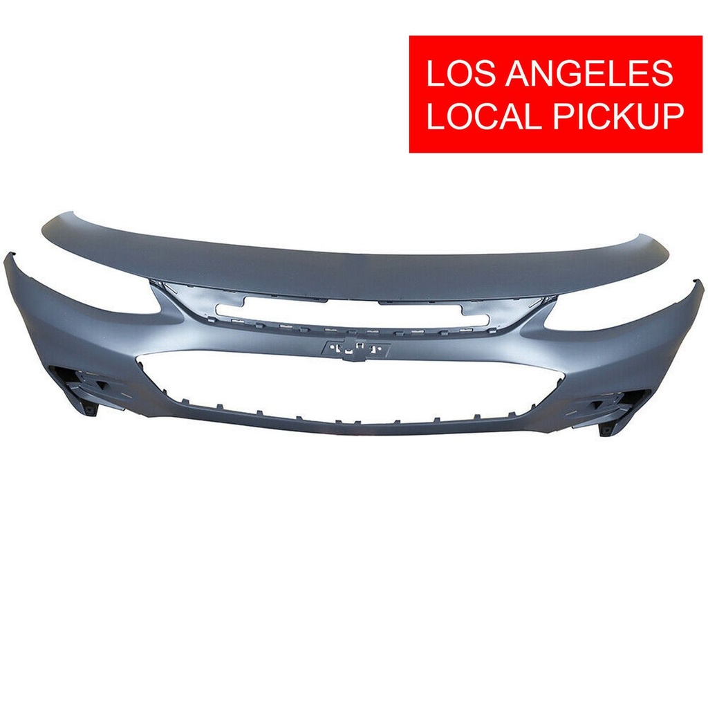 Primed Front Bumper Cover for 2016 2017 2018 Chevrolet Malibu Chevy W/ Park 