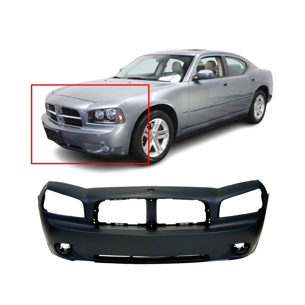 Front Bumper Cover For 2006-2010 Dodge Charger SE SXT Primed 4806179AE