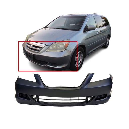 [HO1000222] Primed Front Bumper Cover Fascia for 2005 2006 2007 Honda Odyssey Van