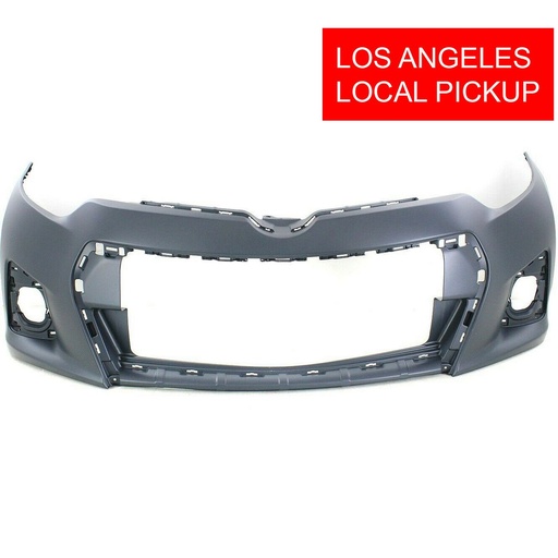 [TO1000400] Primed Front Bumper Cover Fascia for 2014-2016 Toyota Corolla Sedan S SE