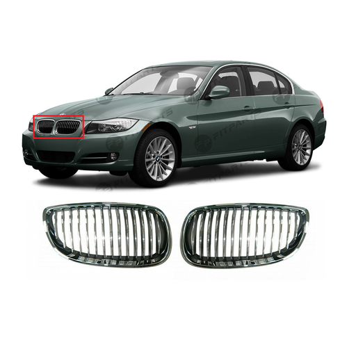 [BM120018-S] Set of 2 Grilles for BMW 2007-2010 3 SRS 51137157277 51137157278