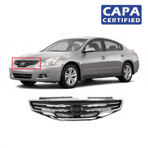 [NI1200236C] Grille Chrome W/Dark Gray Inst. for 2010 - 2012 Nissan Altima NI1200236 (CAPA)