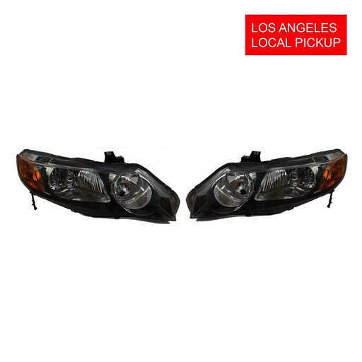 [HO250-125] Set of 2 HeadLights for Honda Civic 2006-2008 HO2502125 HO2503125