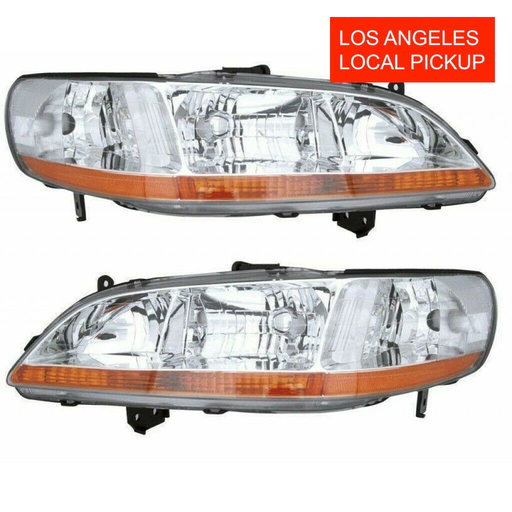 [HO250-111] Set of 2 HeadLights for Honda Accord 1998-2000 HO2502111 HO2503111