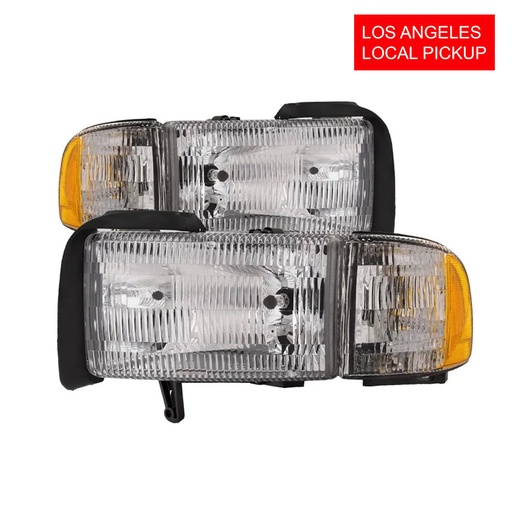 [CH250-101] Set of 2 HeadLights for Dodge RAM 1994-2002 CH2502101 CH2503101