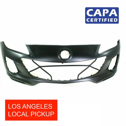 [MA1000235C] Front Bumper Cover For 2012-2013 Mazda 3 w/ fog light holes CAPA