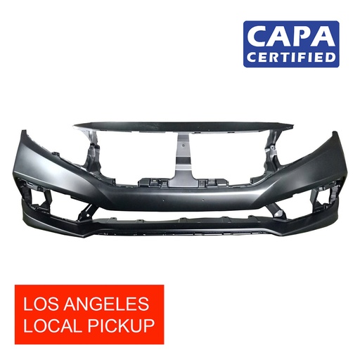 [HO1000322C] Primed Front Bumper Cover for 2017-2021 Honda Civic Touring Turbo EX LX CAPA