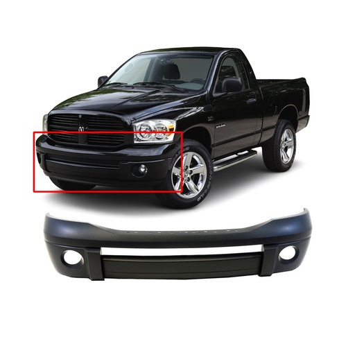 [CH1000873] Front Plastic Bumper Cover Primed For 2006-2009 Dodge Ram 1500 2500 3500