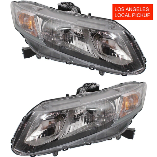[HO250-150] Left, Right Set HeadLight for HONDA CIVIC 2013-2013 HO2502150 HO2503150