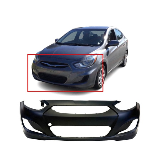 [HY1000188] Primed Front Bumper Cover for 2012-2014 Hyundai Accent Sedan/Hatchback HY1000188