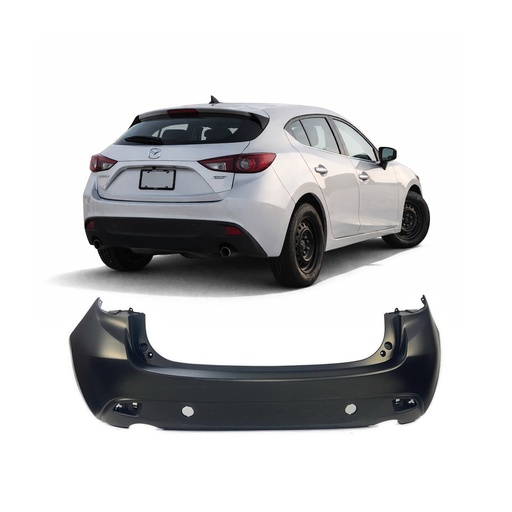 [MA1100216] Rear Bumper Cover for Mazda 3 2014-2016 Primed BJT6-502-21ABB, MA1100216
