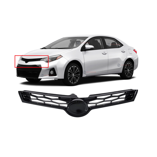 [TO1200365] Front Upper Grille For Toyota Corolla 2014-2016 S SE, Gray 5310002570