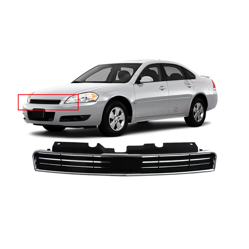 [GM1200562] Front Upper Grille For Chevrolet Impala 2006-2011 & Monte Carlo 10333709