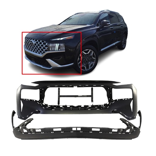 [HY1014104K1] Front Bumper Cover Kit For 2021-2021 Hyundai Santa Fe Primed HY1014104