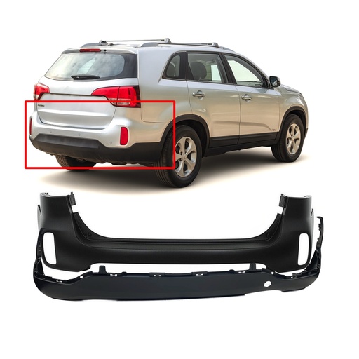 [KI1114100K1] Rear Bumper Cover Kit for Kia Sorento 2014-2015 Primed 866111U500
