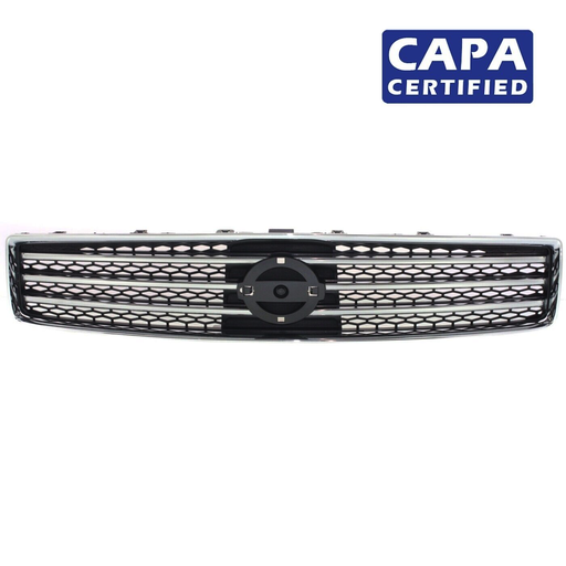[NI1200231] Front Grille For Nissan Maxima 2009-2011 Chrome W/Dark Gray Insert NI1200231
