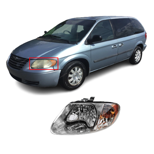 [CH2502129] Left Driver Side HeadLight for Dodge Caravan 2001-2007 CH2502129 4857700AB