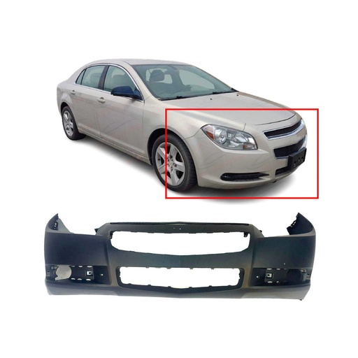 [GM1000858] Primed Front Bumper Fascia for 2008-2012 Chevrolet Malibu 20832808 GM1000858