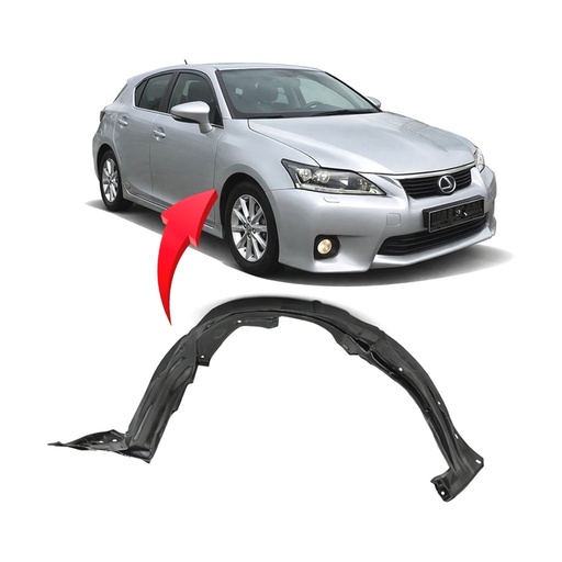 [LX1249113] Front Right Passenger Side Fender Liner for Lexus CT200h 2011-2015 LX1249113