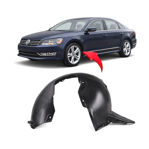 [VW1248123] Front Left Driver Side Fender Liner for Volkswagen Passat 2012-2015 VW1248123