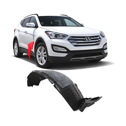 [HY1249129] Front Right Passenger Side Fender Liner for Hyundai Santa Fe 2013-2016 HY1249129