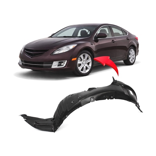 [MA1248134] Front Left Driver Side Fender Liner for Mazda 6 2009-2011 MA1248134